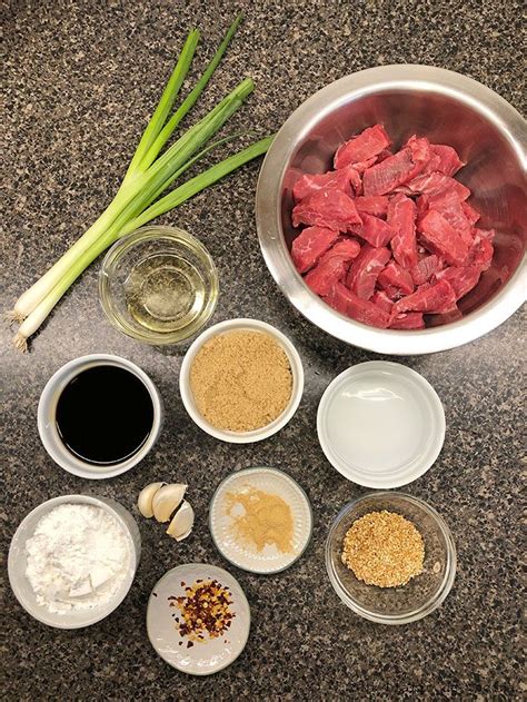 Ilustración de un wok con ingredientes para carne mongoliana