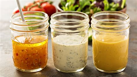 Diferentes tipos de aderezos para ensaladas