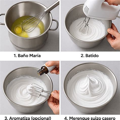 Diagrama del proceso de baño maría para el merengue