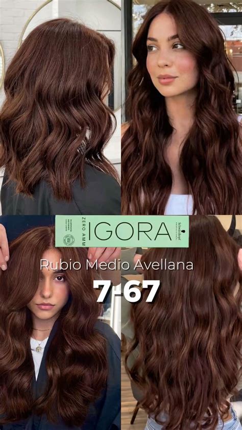 Muestra de diferentes matices del cabello color chocolate: chocolate con leche, avellana y mocha mousse.
