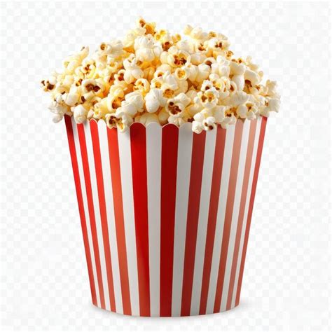 Cubo de palomitas de maíz recién hechas