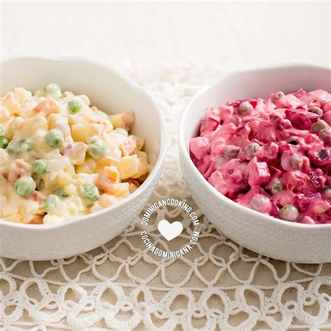 Esquema comparativo de ingredientes en diferentes versiones de Ensalada Rusa