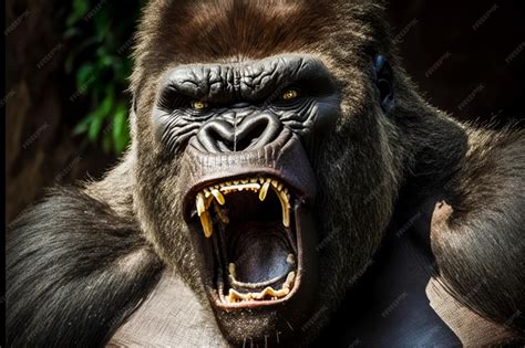 Primer plano de un gorila adulto buscando insectos en un tronco, ejemplificando su ingesta ocasional de proteína animal