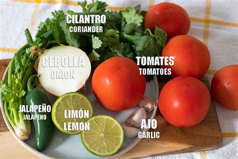 Ilustración de los ingredientes principales de una salsa vizcaína