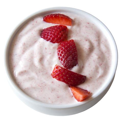 Plato con fresas frescas y yogur