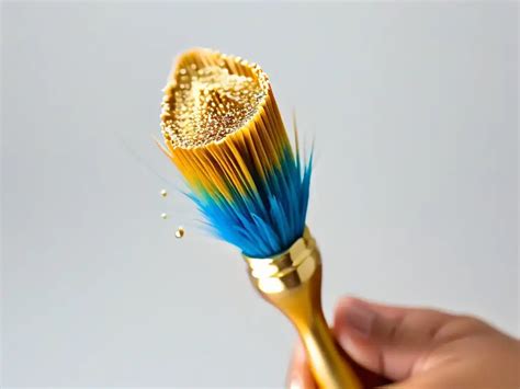 Imagen de un pincel aplicando pintura dorada comestible sobre una galleta.