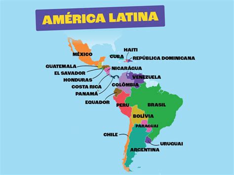 Mapa de América Latina con indicaciones de los tipos de ceviche por país