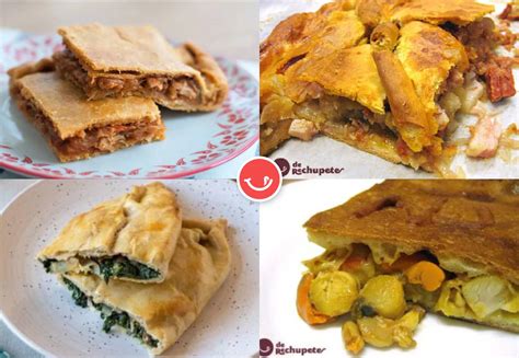 Plato con empanadas de diferentes rellenos, indicando cuáles son ideales para freír y cuáles para hornear