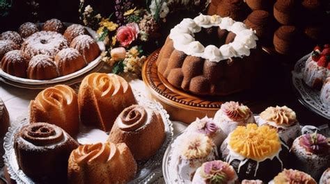 Variedad de bizcochos veganos, algunos con frutas y nueces
