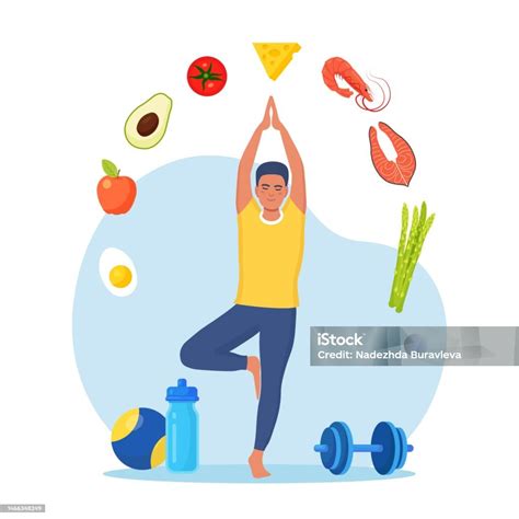 Persona con dieta equilibrada y haciendo ejercicio
