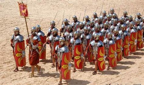 Representación de la formación de una legión romana o falange griega.