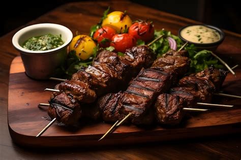 Fotografía de anticuchos a la parrilla humeantes y apetitosos
