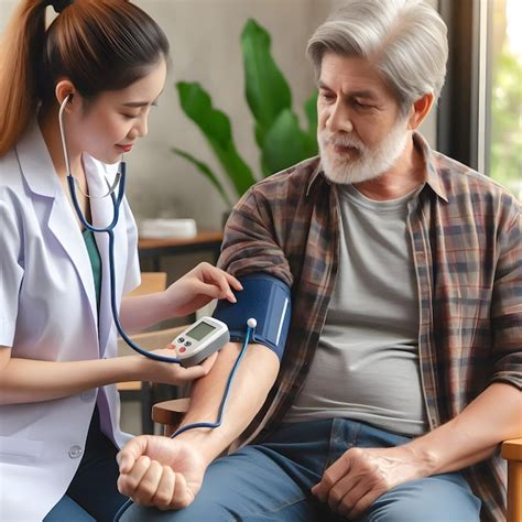 imagen ilustrativa de una persona con un tensiómetro, haciendo hincapié en la importancia de la consulta médica.
