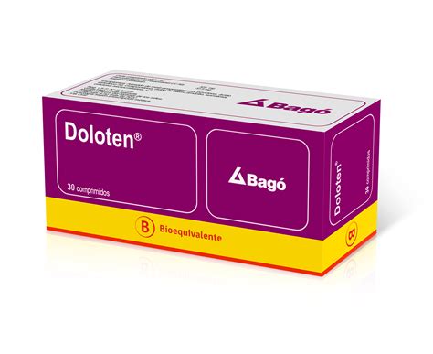 Envase de Doloten con comprimidos y prospecto