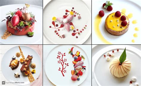 Montaje fotográfico de diversos postres modernos.