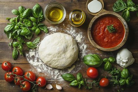 Infografía detallando los ingredientes y el proceso de elaboración de la pizza Napolitana artesanal