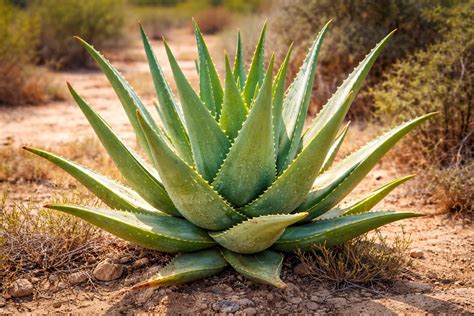 Aloe vera con sus hojas carnosas