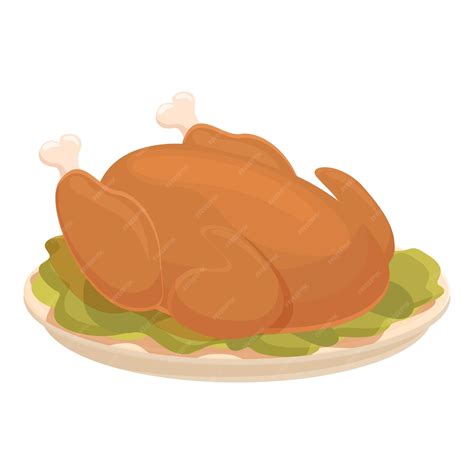 Ilustración de un pollo asado o platillo de pollo reconfortante