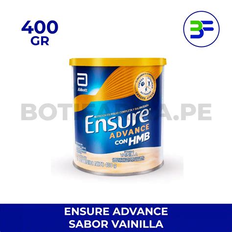 Infografía mostrando los beneficios de Ensure Advance para adultos con pérdida de masa muscular.