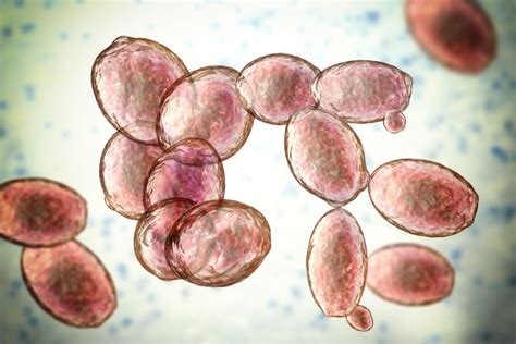 Micrografía de levaduras Saccharomyces cerevisiae en la piel de una uva