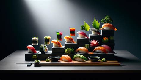 Esquema visual que muestra la evolución del sushi desde el narezushi hasta el nigirizushi moderno
