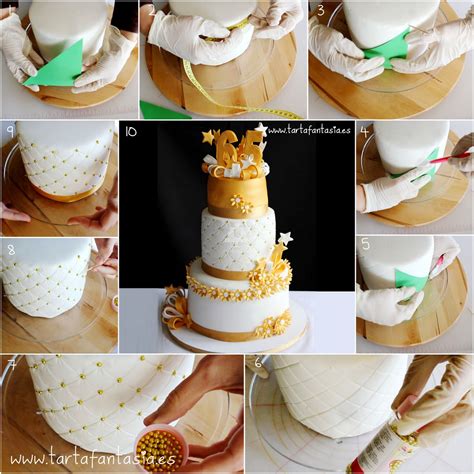 alisado final del fondant sobre la tarta