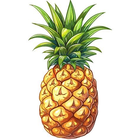 Dibujo de una piña con líneas curvas y patrones cruzados para representar la textura de la piel