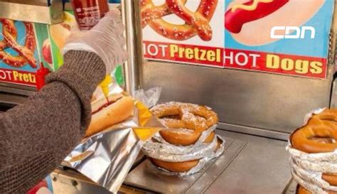 Ilustración antigua de un vendedor de hot dogs en Nueva York