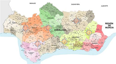 Mapa de Andalucía con Estepa destacada.