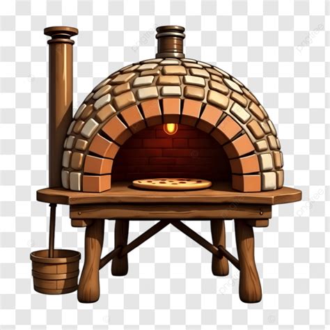 Ilustración de un horno de leña tradicional.