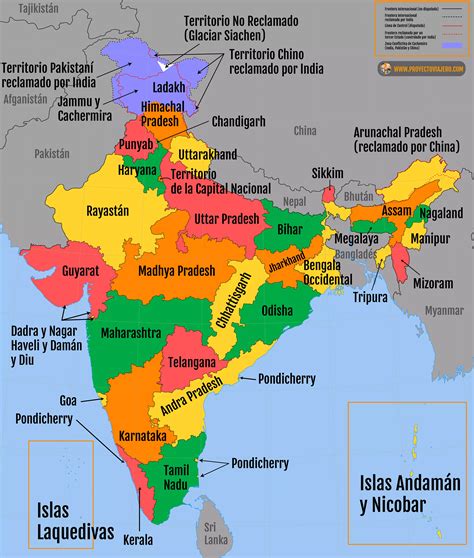 Mapa de la India con regiones destacando platos vegetarianos