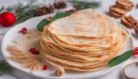 Crepes de tapioca apiladas en un plato, con un paño limpio encima