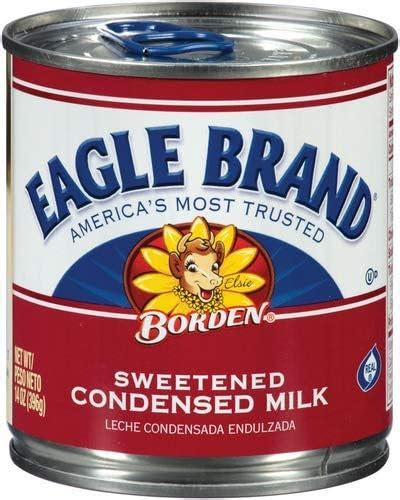 Fotografía antigua de un anuncio de leche condensada Eagle Brand