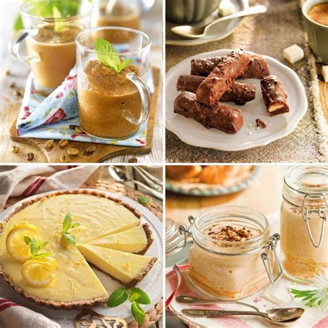 Variedad de postres elaborados con leche condensada