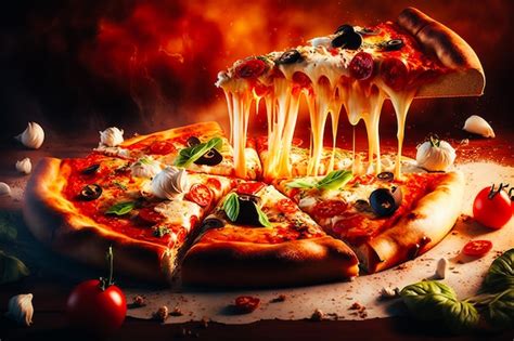pizza napolitana con mozzarella derretida
