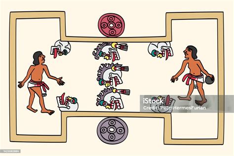 ilustración de un antiguo ritual de cacao mesoamericano