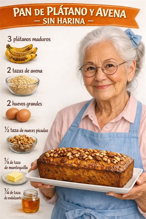 Plátanos maduros y copos de avena en un bol