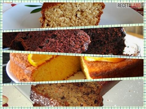 Infografía comparando las texturas de diferentes tipos de queques: arena, naranja, inglés, zanahoria.