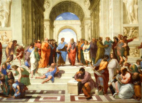 Representación artística de la escuela de Pitágoras en Crotona