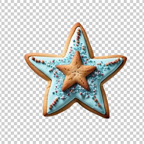 Primer plano de una galleta en forma de estrella decorada con glaseado blanco, mostrando la línea exterior y los puntos.