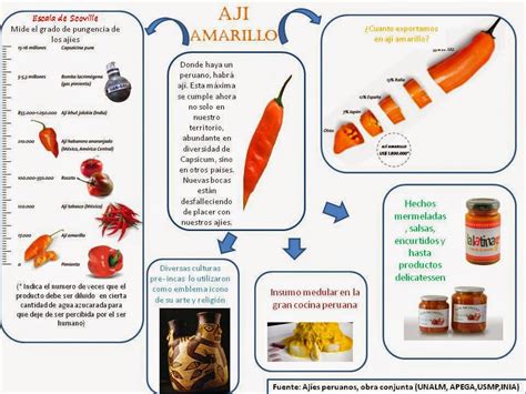 Infografía sobre tipos de ají amarillo