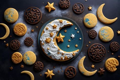 Galletas de nuez en forma de luna creciente