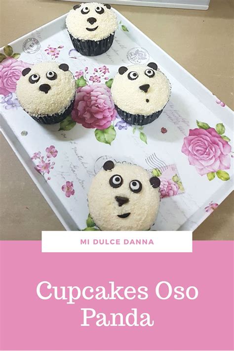 Cupcakes decorados como osos panda
