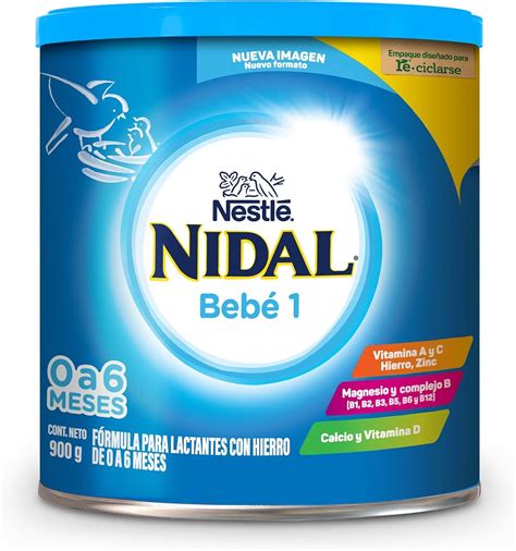 Lista de ingredientes de la fórmula NIDAL 1 para lactantes
