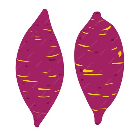 Ilustración de un camote morado y un niño con un moretón.