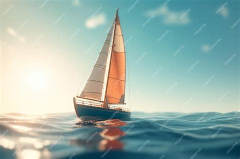 Ilustración de un velero con las velas en posición