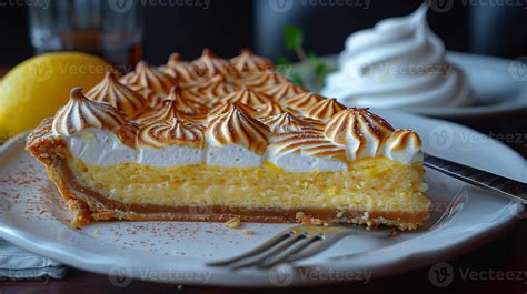 Tarta decorada con picos de merengue italiano tostado