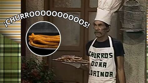 Foto temática de Don Ramón vendiendo churros o de los personajes principales en la vecindad