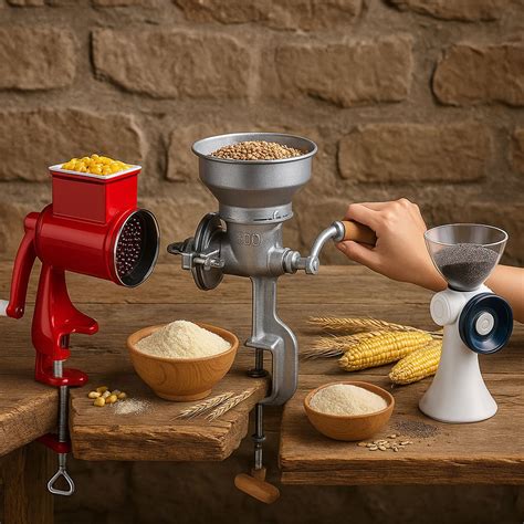 Molino manual tradicional para cereales o harina tostada