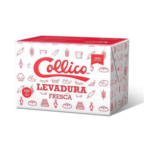 Foto temática de productos Levaduras Collico con etiquetas de promoción